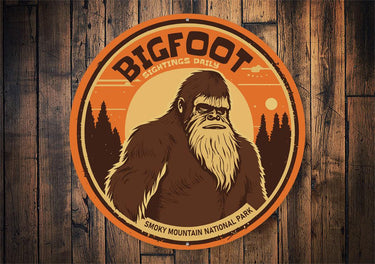 Bigfoot Sightings Sign, Custom Bigfoot Sign, Bigfoot Decor, Cryptid Decor, Smoky Mountain Decor, Bigfoot Gifts, Bigfoot Metal Sign